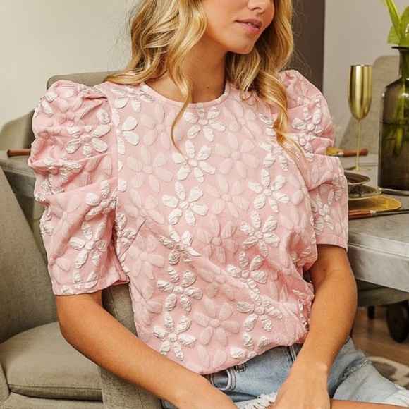 Bibi Floral Puff Sleeves Top - Picture 1 of 3